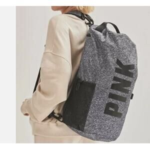 Victoria's Secret PINK Convertible Duffle Bag to Backpack Grey Heather EUC